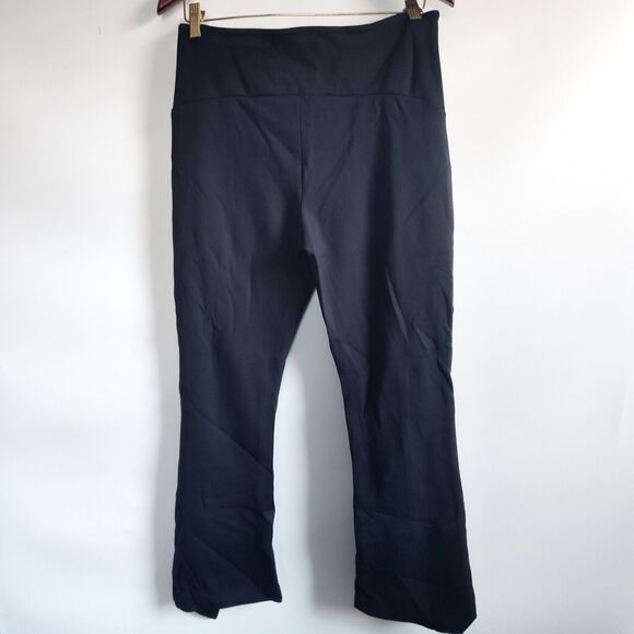 ONA XL Upper East Split Flare Black Stretch Leggings Ponte Pants Asymmetrical - Picture 10 of 16